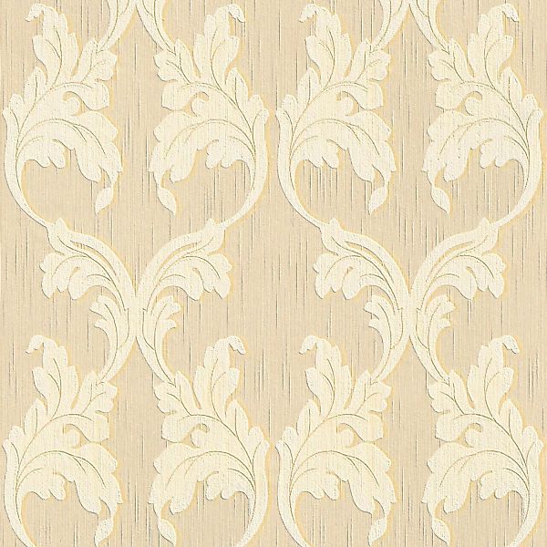 Bricoflor Ornament Vliestapete in Hellgrau Elegante Vlies Textiltapete Grau günstig online kaufen