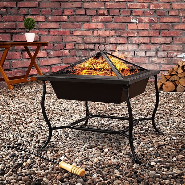 Feuerschale Stahl 45x45x31/45cm günstig online kaufen
