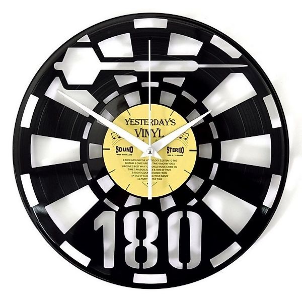 Yesterday's Vinyl Wanduhr Darts 180 Vinyl Wanduhr aus MDF aus einer echten günstig online kaufen