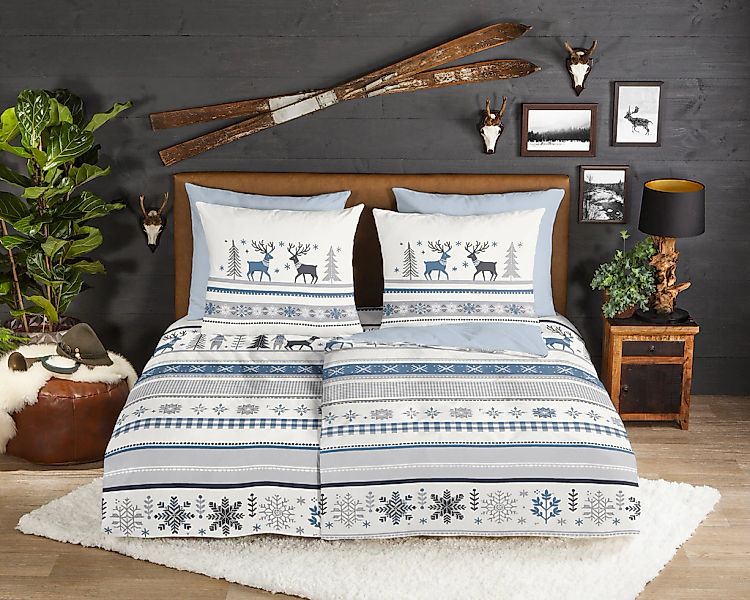 good morning Wendebettwäsche "Aila" 2 Stk. Flanell, Biber, Winter, Warm, Re günstig online kaufen