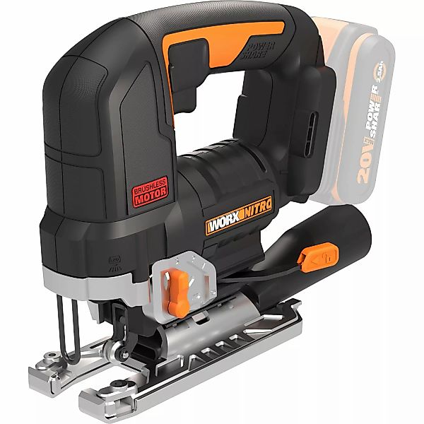 Worx Nitro Akku-Pendelhub-Stichsäge WX542.9 20 V ohne Akku und Ladegerät günstig online kaufen