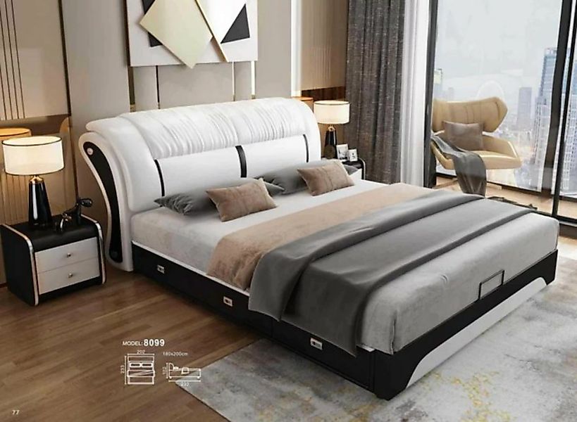 JVmoebel Bett, Bett Polster Design Luxus Doppel Hotel Ehe Schlaf Zimmer günstig online kaufen