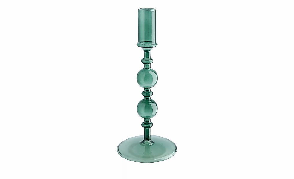 Kerzenhalter ¦ grün ¦ Glas ¦ Maße (cm): H: 22  Ø: 9 Accessoires > Kerzen & günstig online kaufen