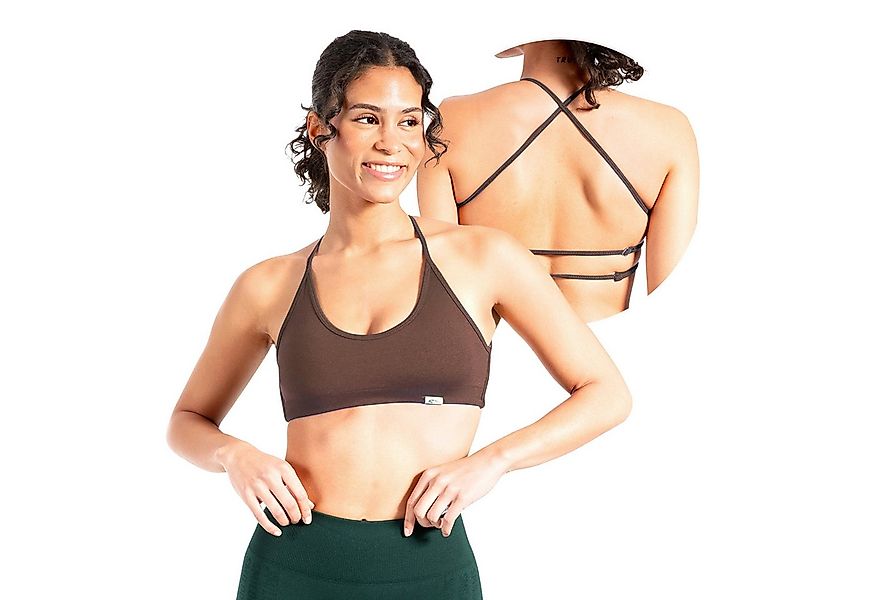 Smilodox Sport-BH Sena, Shaped Fit Top, offener Rücken, überkreuzte Träger günstig online kaufen