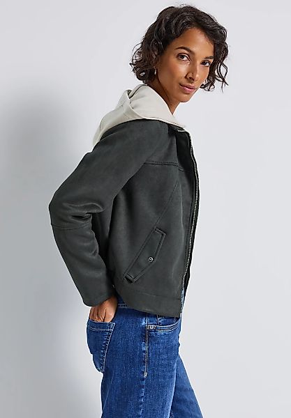 STREET ONE Blouson, mit Kapuze, Kurze Jacke mit Stehkragen und abnehmbarer günstig online kaufen