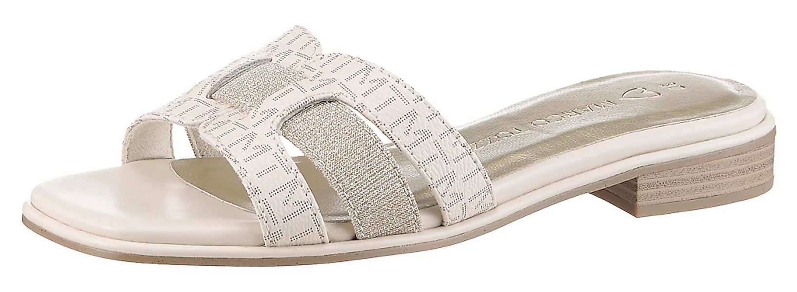 MARCO TOZZI Pantolette, Blockabsatz, Sommerschuh mit Logodrucken günstig online kaufen