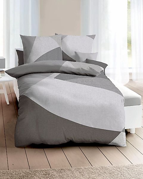 Kaeppel Bettwäsche "Vista" 3 Stk. tlg. Biber kuschelig warm im Winter, graf günstig online kaufen