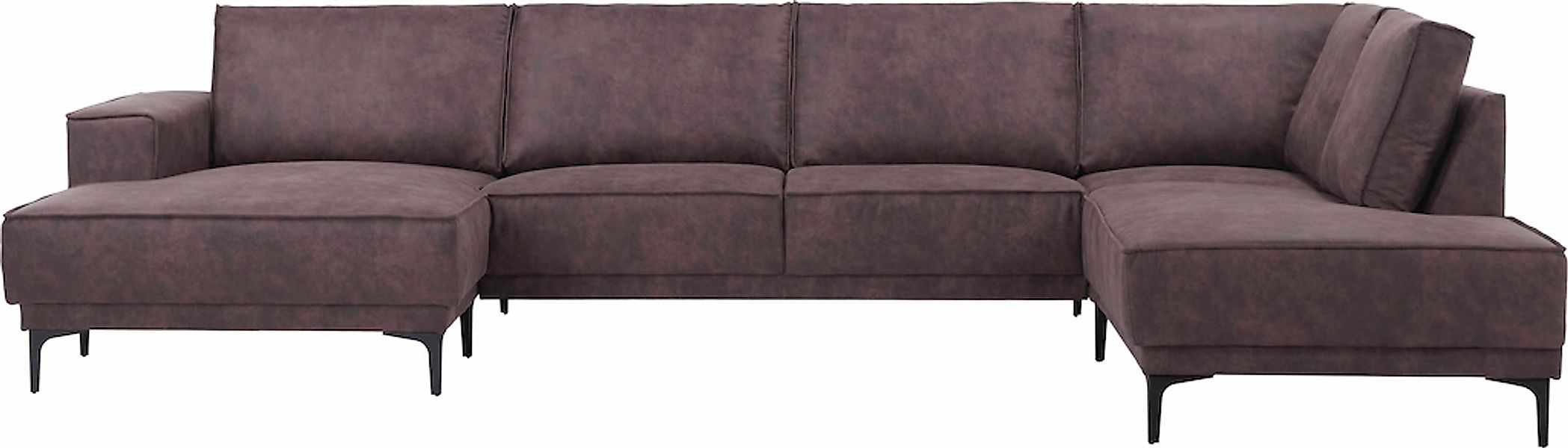 Places of Style Wohnlandschaft "XXL Sofa Oland, Struktur, Flachgewebe, Luxu günstig online kaufen