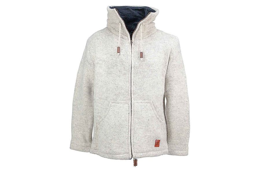 KUNST UND MAGIE Strickjacke Klassische Strickjacke Wolle Winter Jacke mit H günstig online kaufen