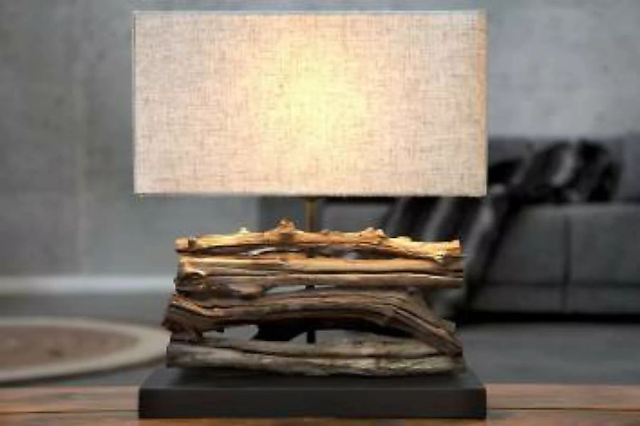 Natürliche Tischlampe Modern kunstvoll 40cm Treibholz günstig online kaufen