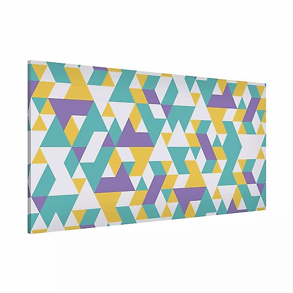 Magnettafel - Querformat 2:1 No.RY33 Lilac Triangles günstig online kaufen