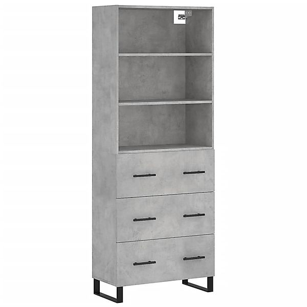 vidaXL Highboard Betongrau 69,5x34x180 cm Holzwerkstoff 3189409 günstig online kaufen