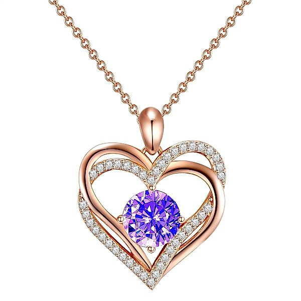 Rafaela Donata Collier Herz roségold, verziert günstig online kaufen