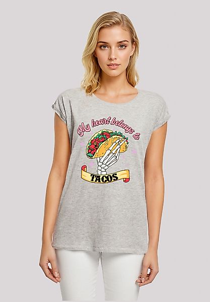 F4NT4STIC T-Shirt "My Herz belongs to tacos", Premium Qualität günstig online kaufen