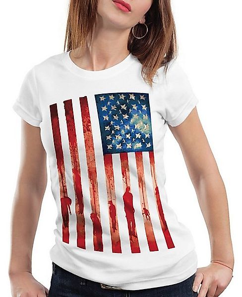 style3 T-Shirt Stars Stripes and Blood vereinigte staaten usa flagge us ame günstig online kaufen