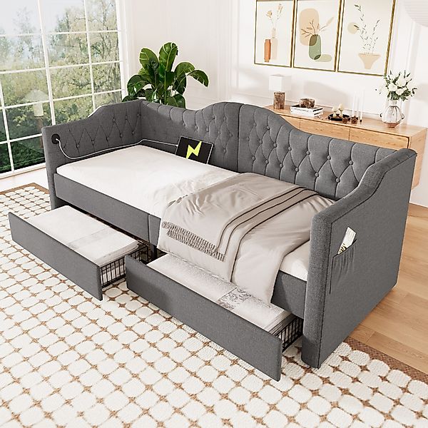 Flieks Daybett, Polsterbett Tagesbett 90x190cm mit günstig online kaufen