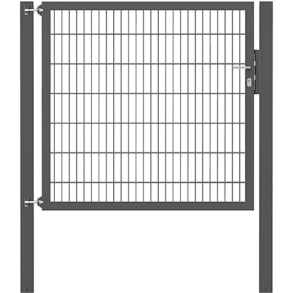 Einzeltor Flexo Plus 150 cm x 140 cm Pfosten 100 cm x 100 cm Anthrazit günstig online kaufen
