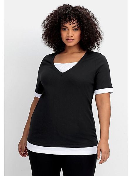 Sheego 2-in-1-Shirt Große Größen in 2-in-1-Optik, günstig online kaufen