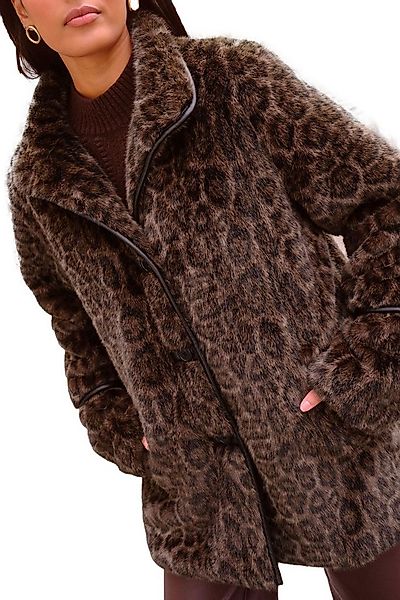 Love & Roses Kurzmantel Love & Roses Kunstfellmantel mit Muster, Regular (1 günstig online kaufen