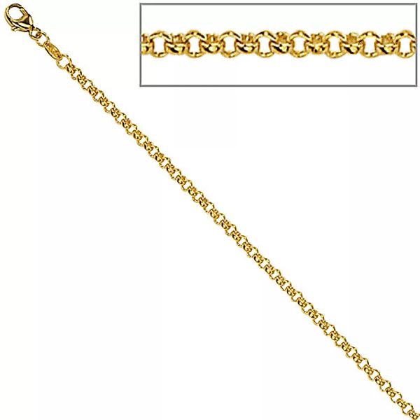 SIGO Erbskette 585 Gelbgold 2,5 mm 50 cm Gold Kette Halskette Goldkette Kar günstig online kaufen