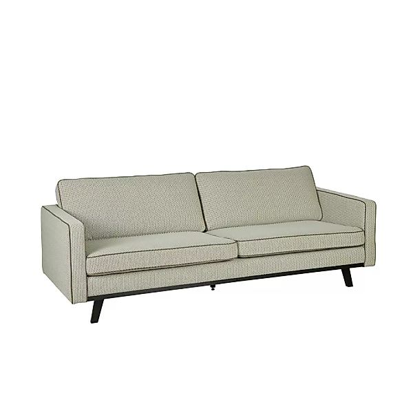 Design Sofa im Retro Look Grün gemustert günstig online kaufen