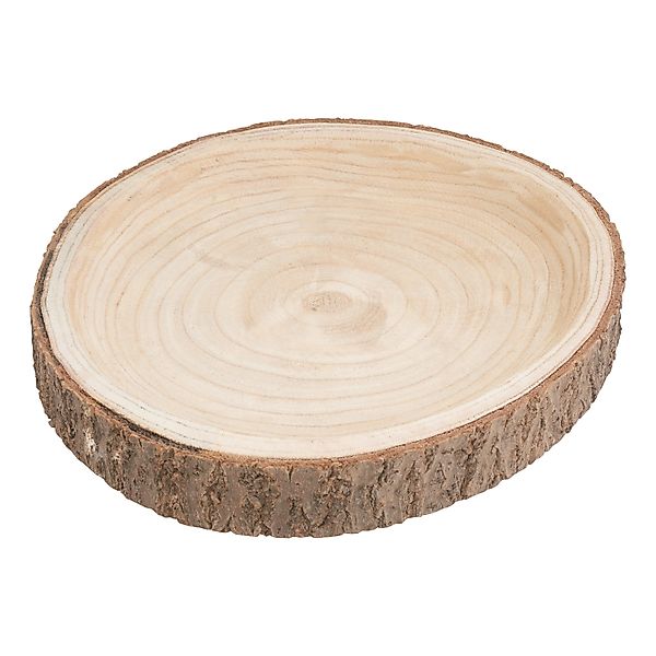 Dekoschale Schwarten Dekoschale, flach, natur, Holz günstig online kaufen