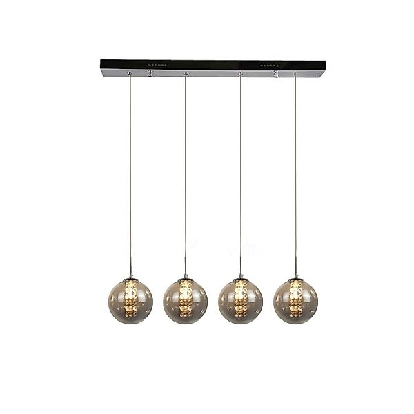 ZMH Pendelleuchte LED Höhenverstellbar Kronleuchter Glas günstig online kaufen