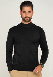 behype Rollkragenpullover BHFLORO Feinstrick Stehkragen-Pullover günstig online kaufen