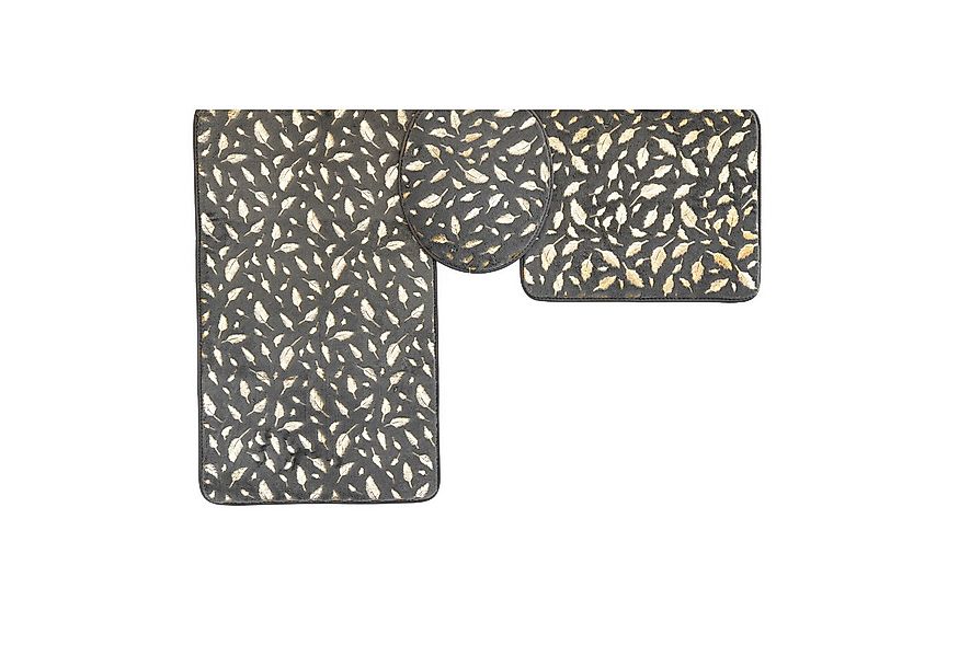 Almina Badematte Harmonie 3 Teiliges Bademattenset Rutschfest und Waschbar günstig online kaufen