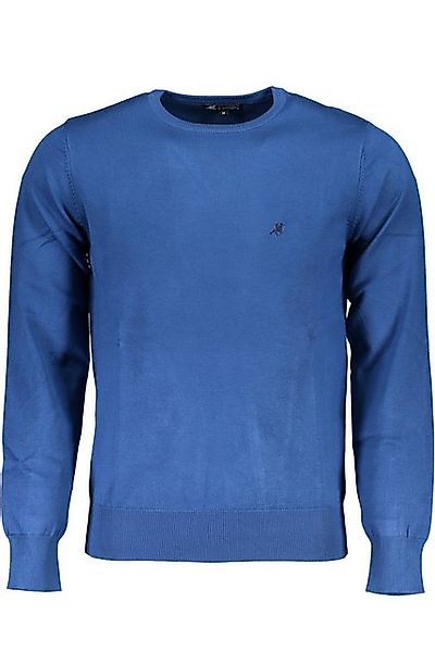 U.S. GRAND POLO Strickpullover Oversized Herrenhemd Blau mit Stickerei und günstig online kaufen