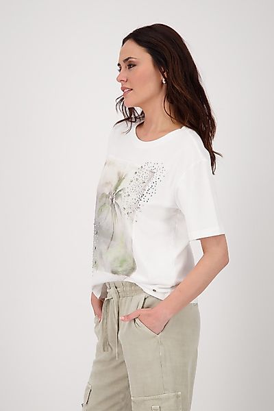 Monari Rundhalsshirt "Shirt Palme" mit Frontprint günstig online kaufen