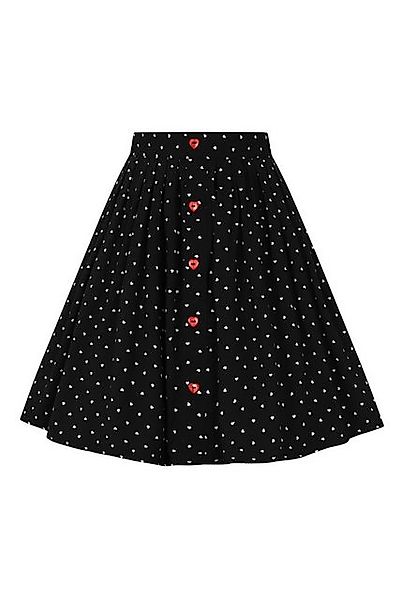 Hell Bunny A-Linien-Rock Allie Skirt Schwarz Retro Vintage Swing günstig online kaufen