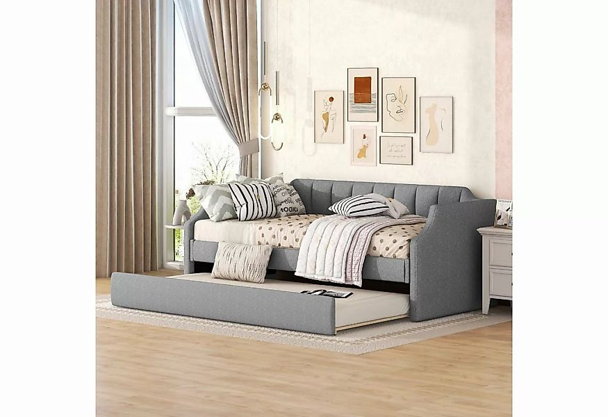 REDOM Schlafsofa 90 x 200(190) cm Bett Einzelbett ausziehhare Liegeffäche G günstig online kaufen