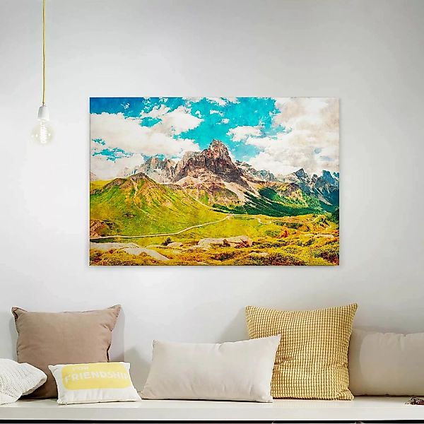 A.S. Création Leinwandbild "dolomiti", Kunst-Berge-Kinder, (1 St.), Keilrah günstig online kaufen