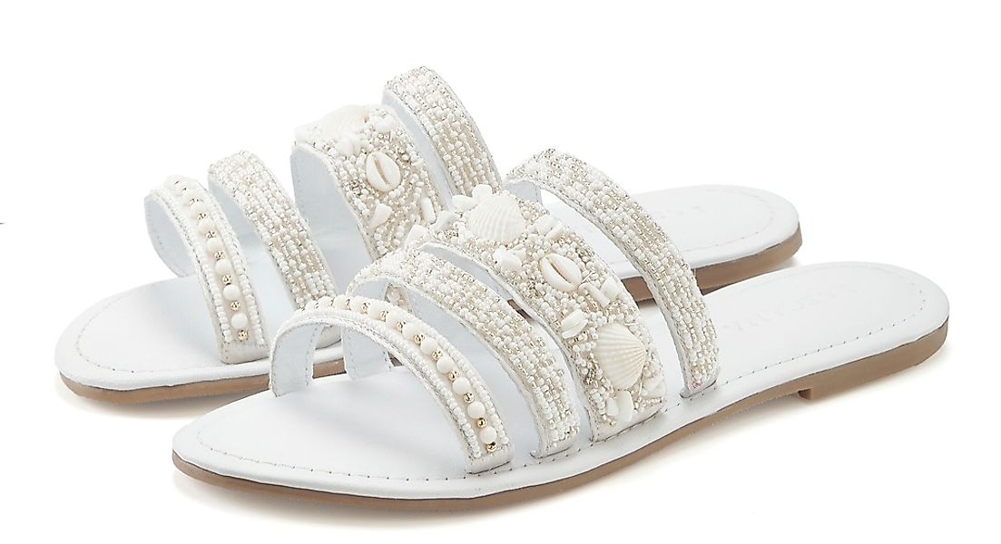 LASCANA Pantolette "Sandale, Sommerschuh, Mule,", mit aufwendig verzierten günstig online kaufen