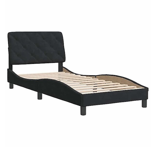 vidaXL Bett Bettgestell ohne Matratze Schwarz 90x190 cm Samt günstig online kaufen