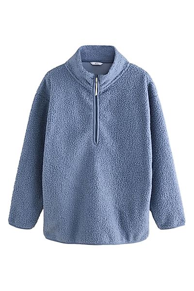 Next Fleecepullover Langes Teddy-Fleeceoberteil mit 1/4-Reißverschluss günstig online kaufen