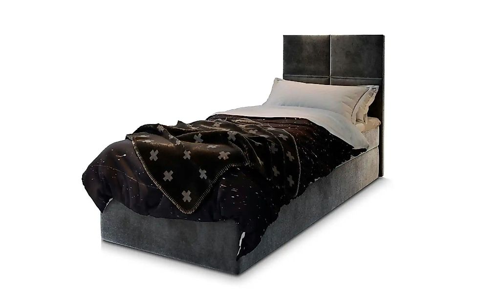 MASSENO Boxbett  Lena ¦ grau ¦ Maße (cm): B: 90 H: 98 Betten > Polsterbette günstig online kaufen