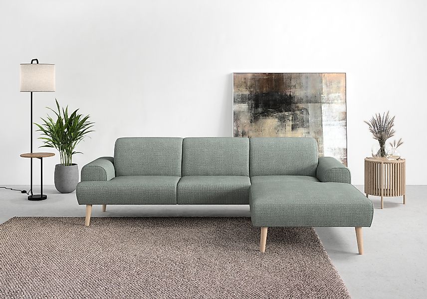 andas Ecksofa »Swift Scandic Design, Federkern für hohen Sitzkomfort, L-For günstig online kaufen