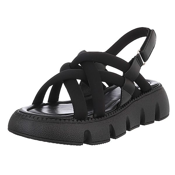 Ital-Design Moderne Sandalen mit Woven-Riemen für günstig online kaufen