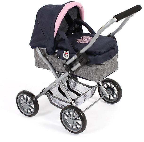 CHIC2000 Puppenwagen Smarty Grau-Navy, mit herausnehmbarer günstig online kaufen