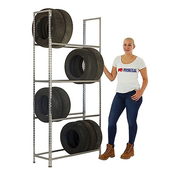 PROREGAL® Standregal Reifenregal MetalShark No.1 HxBxT 200x100x30cm, 4 Eben günstig online kaufen
