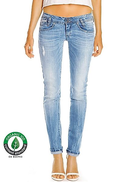 be styled Röhrenjeans Premium Hüftjeans Hose Bio Organic Baumwolle - Damen günstig online kaufen