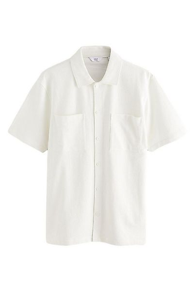 Next Kurzarmhemd Schweres strukturiertes Jerseyhemd 100 % Baumwolle (1-tlg) günstig online kaufen