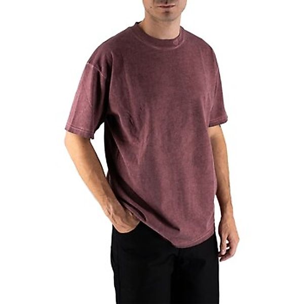 Vision Of Super  T-Shirt Rotes T-Shirt in Stone Wash mit gesticktem Herz am günstig online kaufen