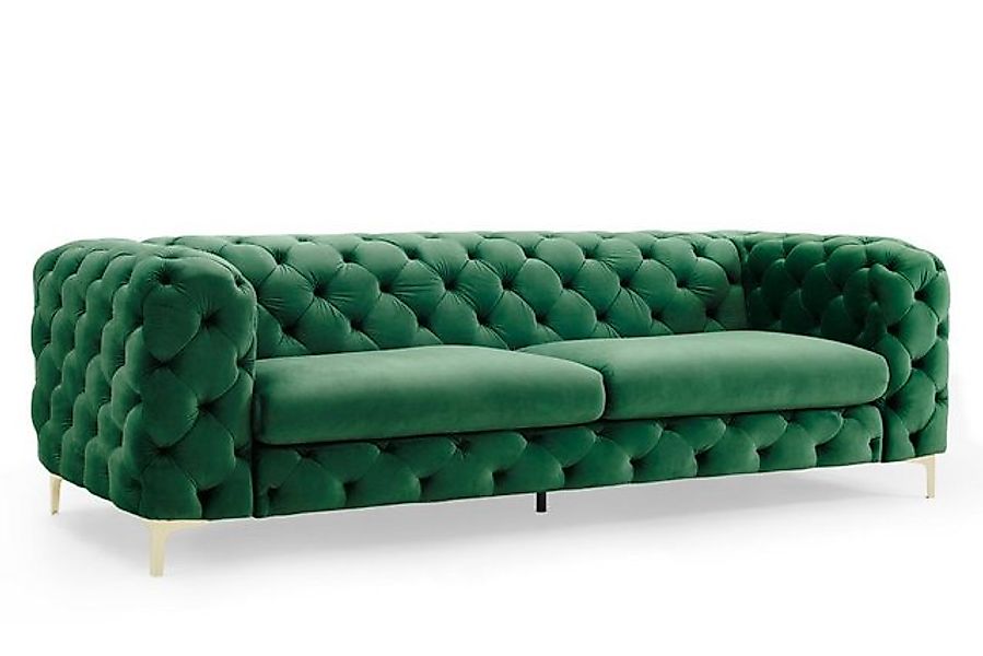 riess-ambiente 3-Sitzer MODERN BAROCK 235cm smaragdgrün, Einzelartikel 1 Te günstig online kaufen