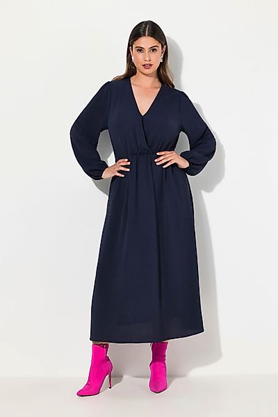 Ulla Popken Midikleid Midikleid Wickeloptik A-Linie günstig online kaufen