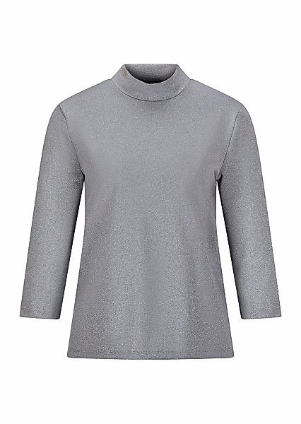 GOLDNER Langarmshirt "Kurzgröße Shirt aus glänzendem Viskose-Jersey" günstig online kaufen
