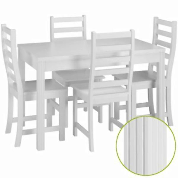Erst-Holz® Stilvolle Essgruppe mit Tisch und 4 Stühle Kiefer Massivholz was günstig online kaufen