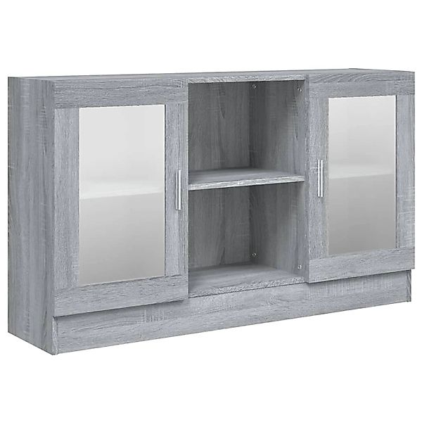 vidaXL Vitrinenschrank Grau Sonoma 120x30,5x70 cm Holzwerkstoff 815628 günstig online kaufen